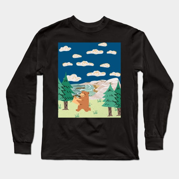 Shopping through forest Long Sleeve T-Shirt by SkyisBright